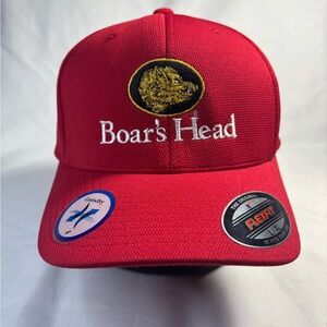 Boar’s Head Meats L/XL Red Flex Fit Cool & Dry Hat Clean NEW Dad Employee Cap